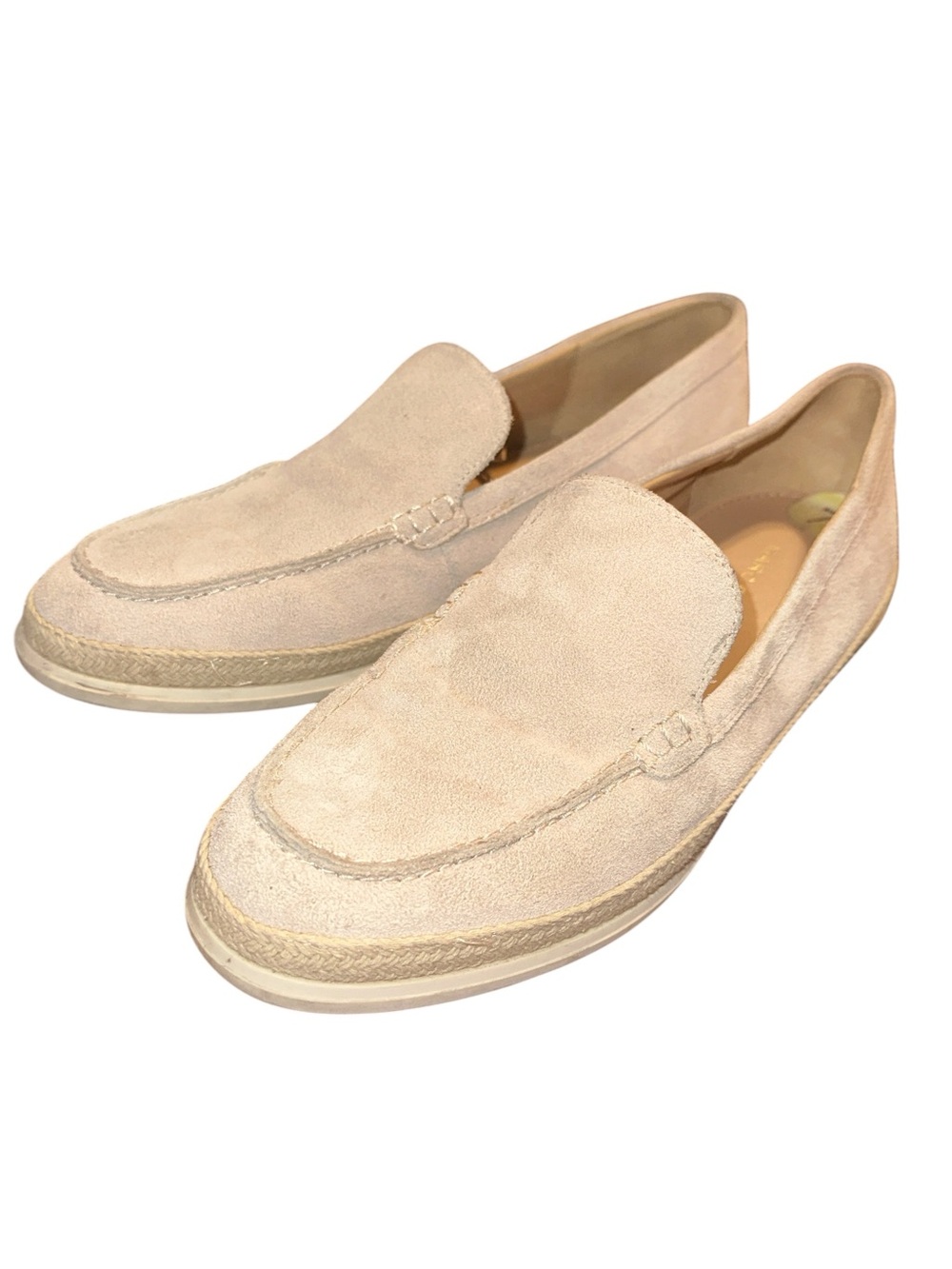 Marc Fisher Suede Slip-On Loafers in Light Beige Woman’s Size 7